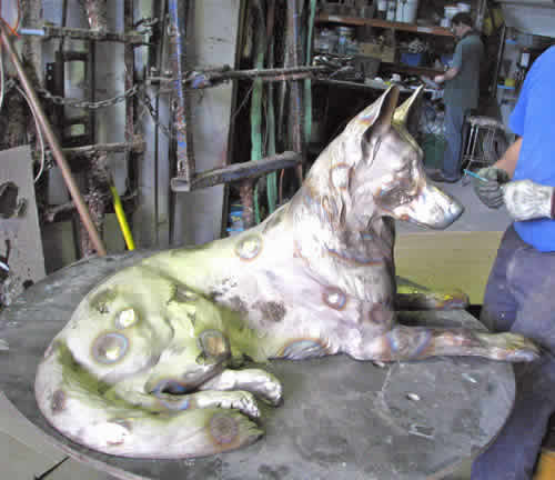 K9 Memorial - welding completed